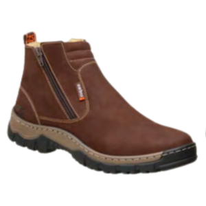 botina zebu tratorada com zíper nobuck masculina