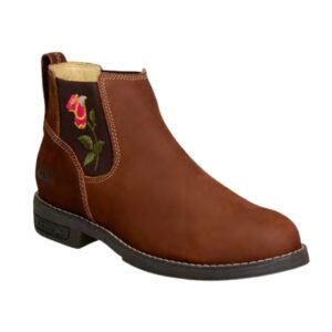 botina zebu feminina com flor