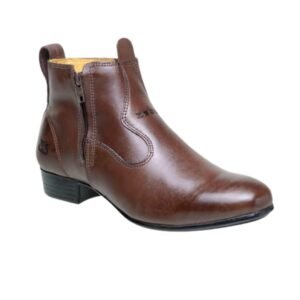 botina zebu bico fino látego com zíper unissex